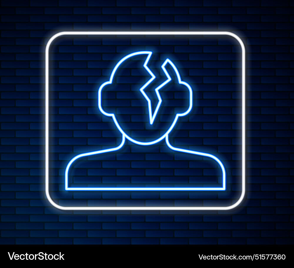 Glowing neon line solution to the problem Glowing neon line solution to the problem Vector Image