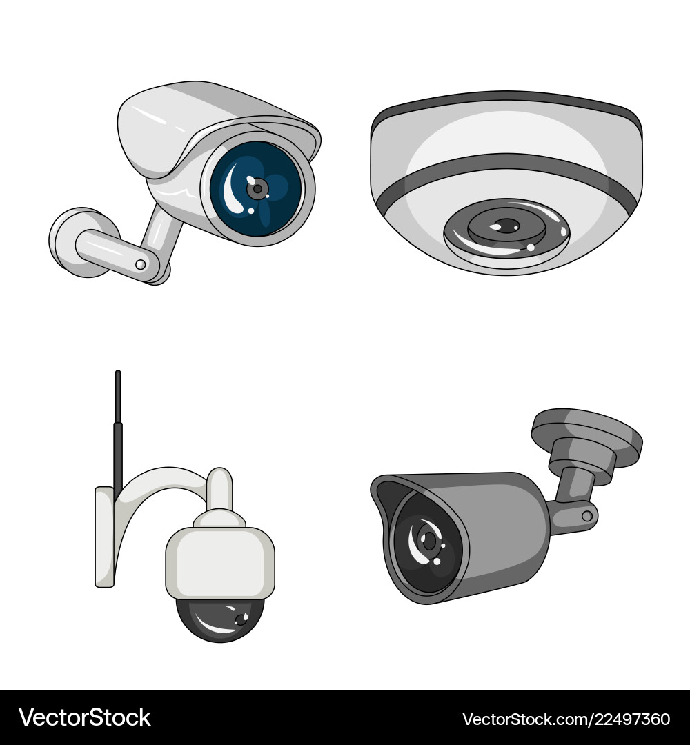 Isolated object of cctv and camera symbol Isolated object of cctv and camera symbol vector image