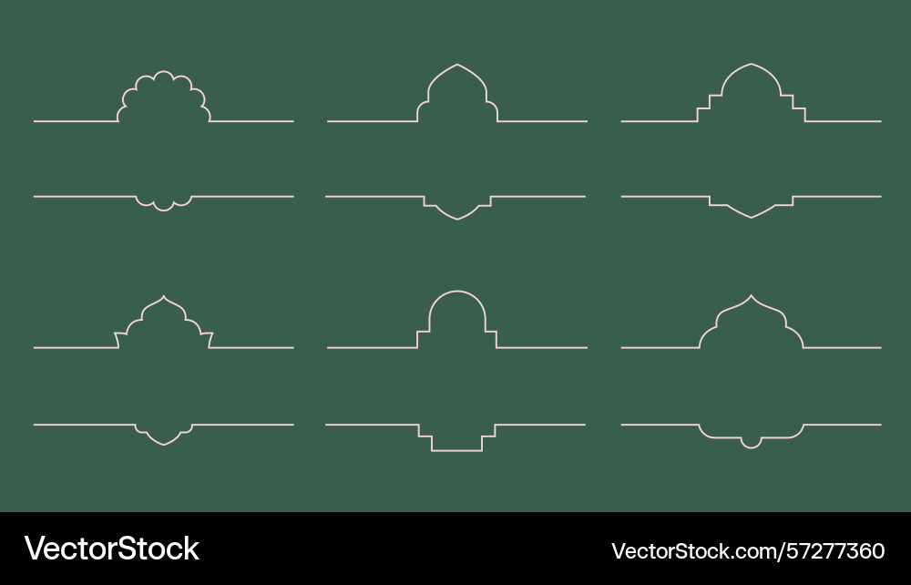 Simple linear border frames elegant abstract Vector Image
