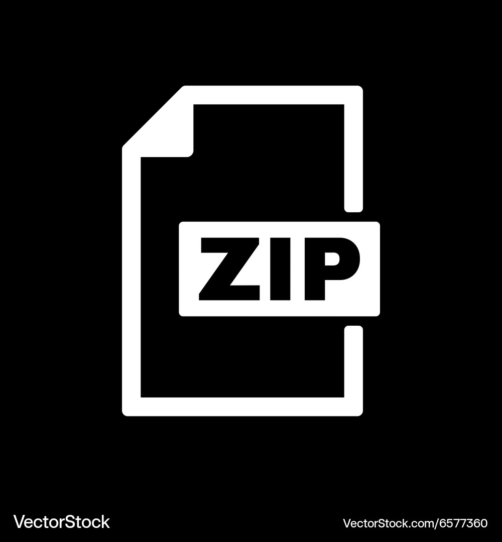 Zip file icon archive and compressed symbol Vector Image