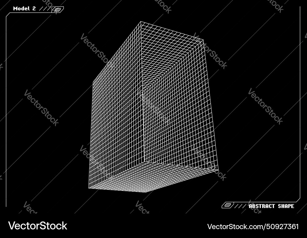 Abstract 3d wireframe shape or basic element Abstract 3d wireframe shape or basic element vector image