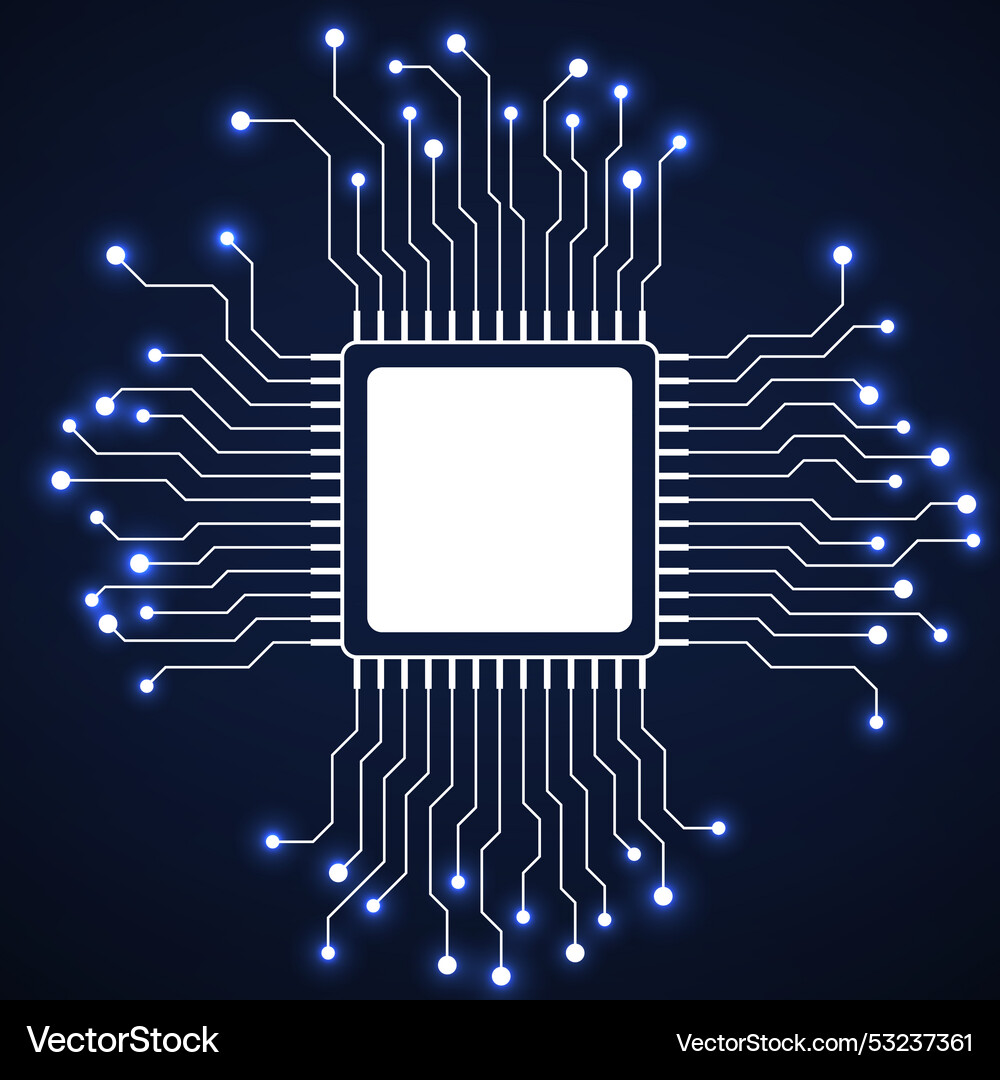 Cpu Mikroprozessor Mikrochip Leiterplatte Cpu Mikroprozessor Mikrochip Leiterplatte vektorbild