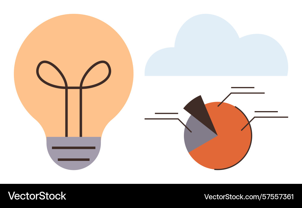 Creative thought and data visualization Vector Image