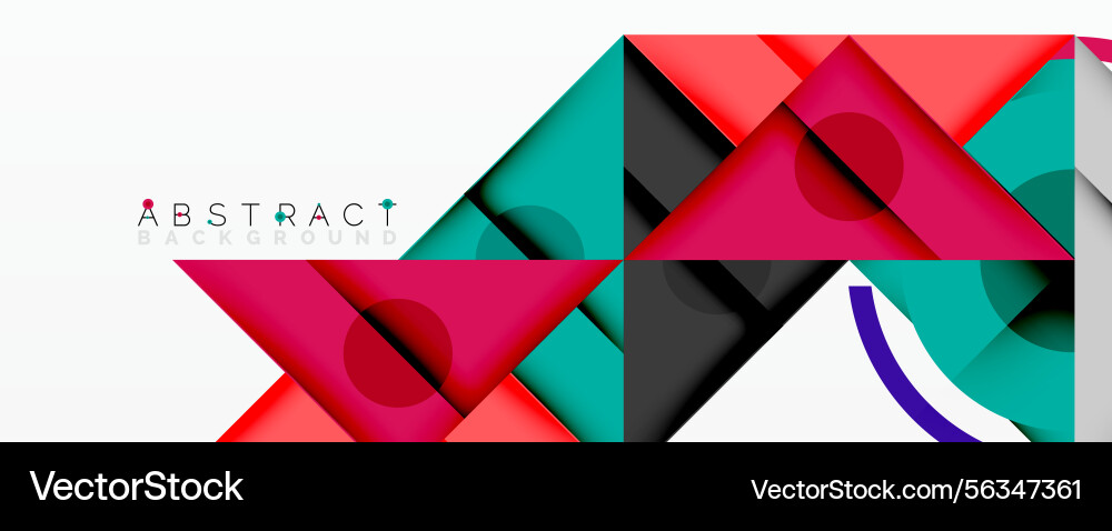 Geometric shapes overlap creating vibrant Vector Image
