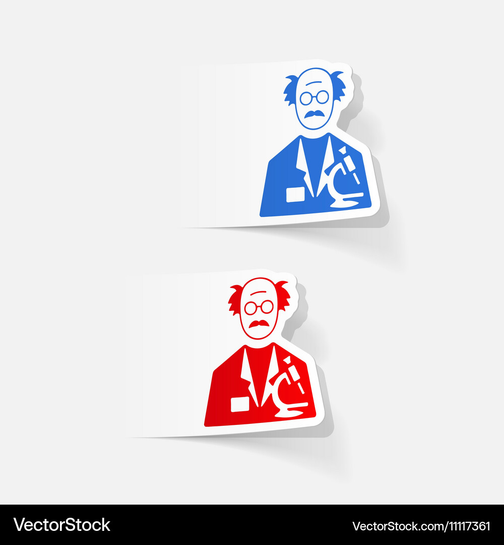 Realistic design element scientist Vector Image