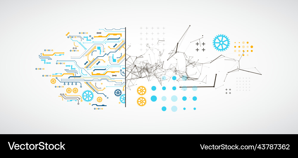 Abstract background on technological Abstract background on technological vector image