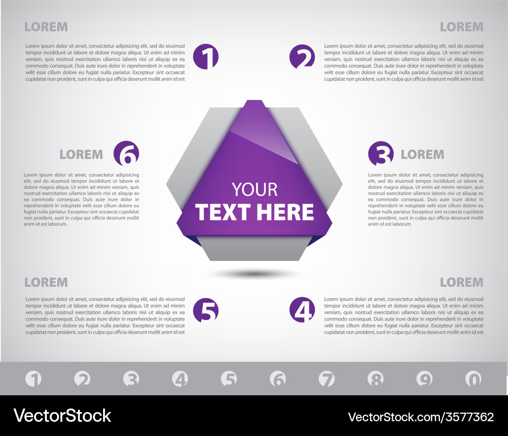 Abstract infographic set with numbers Vector Image