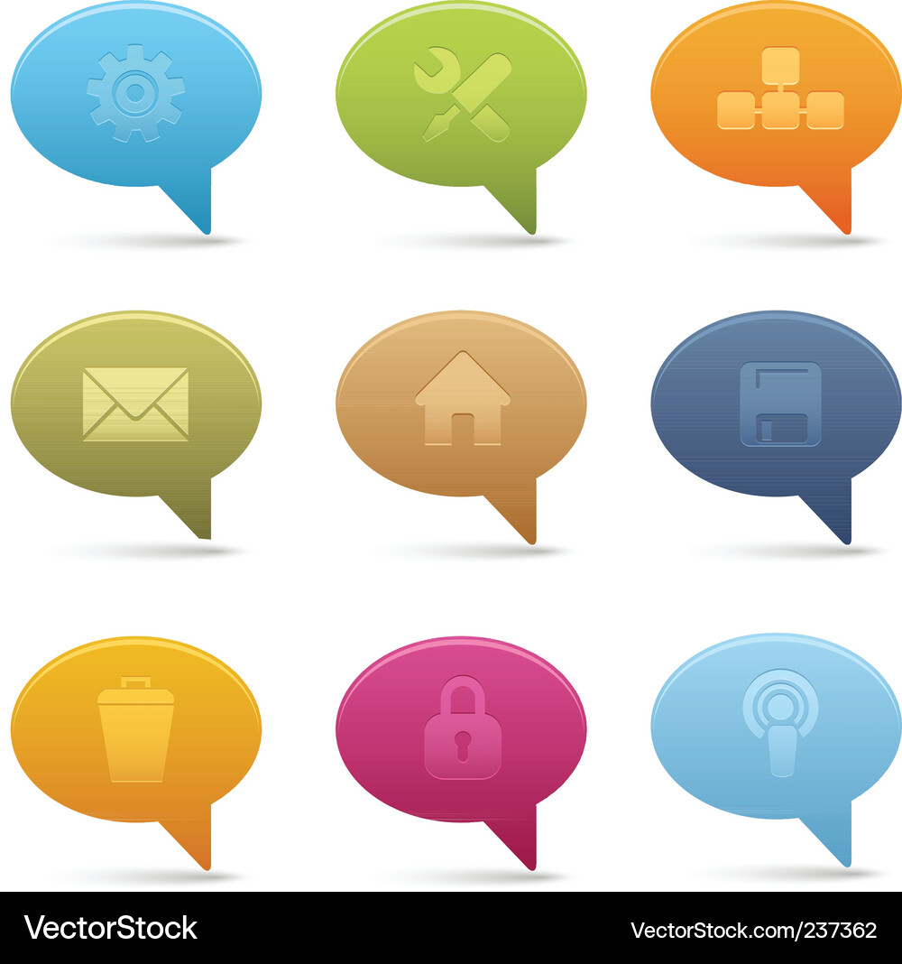 Bubble Computer Icons Vector Image
