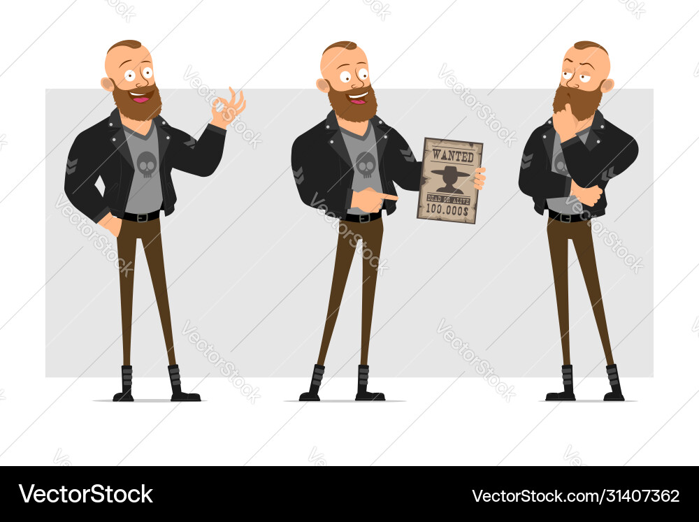 Cartoon punk hooligan boy character set Cartoon punk hooligan boy character set vector image