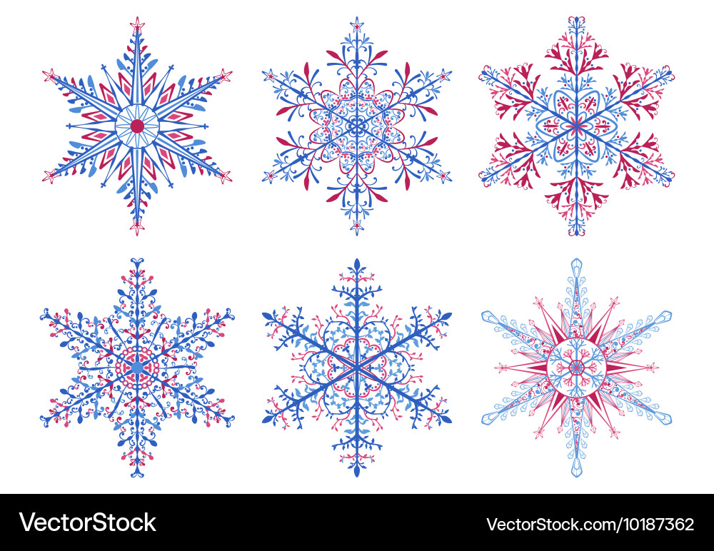 Christmas snowflakes Royalty Free Vector Image
