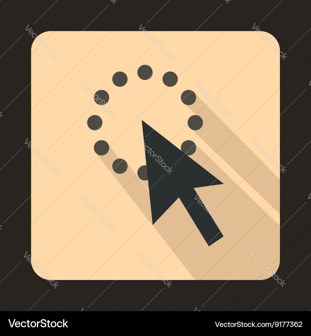 Cursor arrow is loaded icon flat style Vector Image