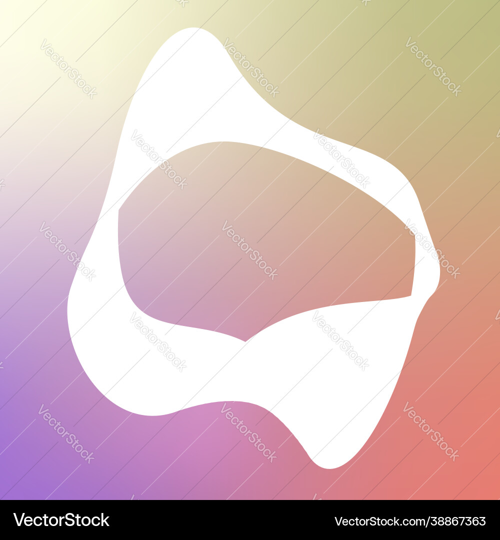 Abstract shape from blended lines on multi colored vector image