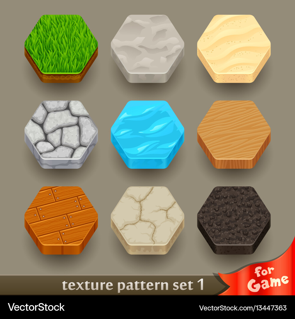 Ground Texture Patterns - Stone & Dirt vector image