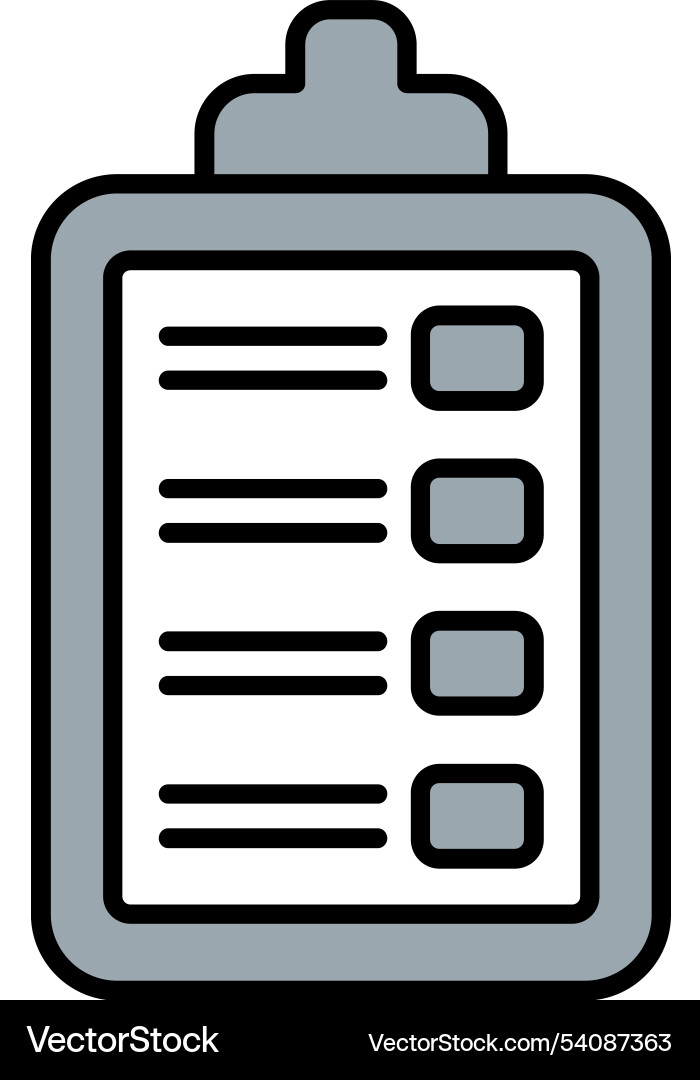 Task line filled icon design vector image