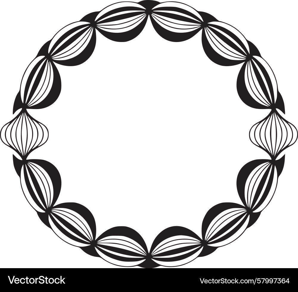 Abstract Oval Shape Pattern Vector Image