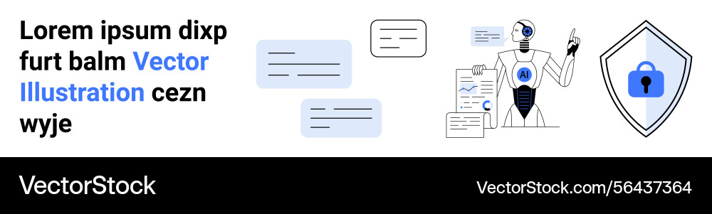 Ai-driven cybersecurity concept with secure data Ai-driven cybersecurity concept with secure data vector image