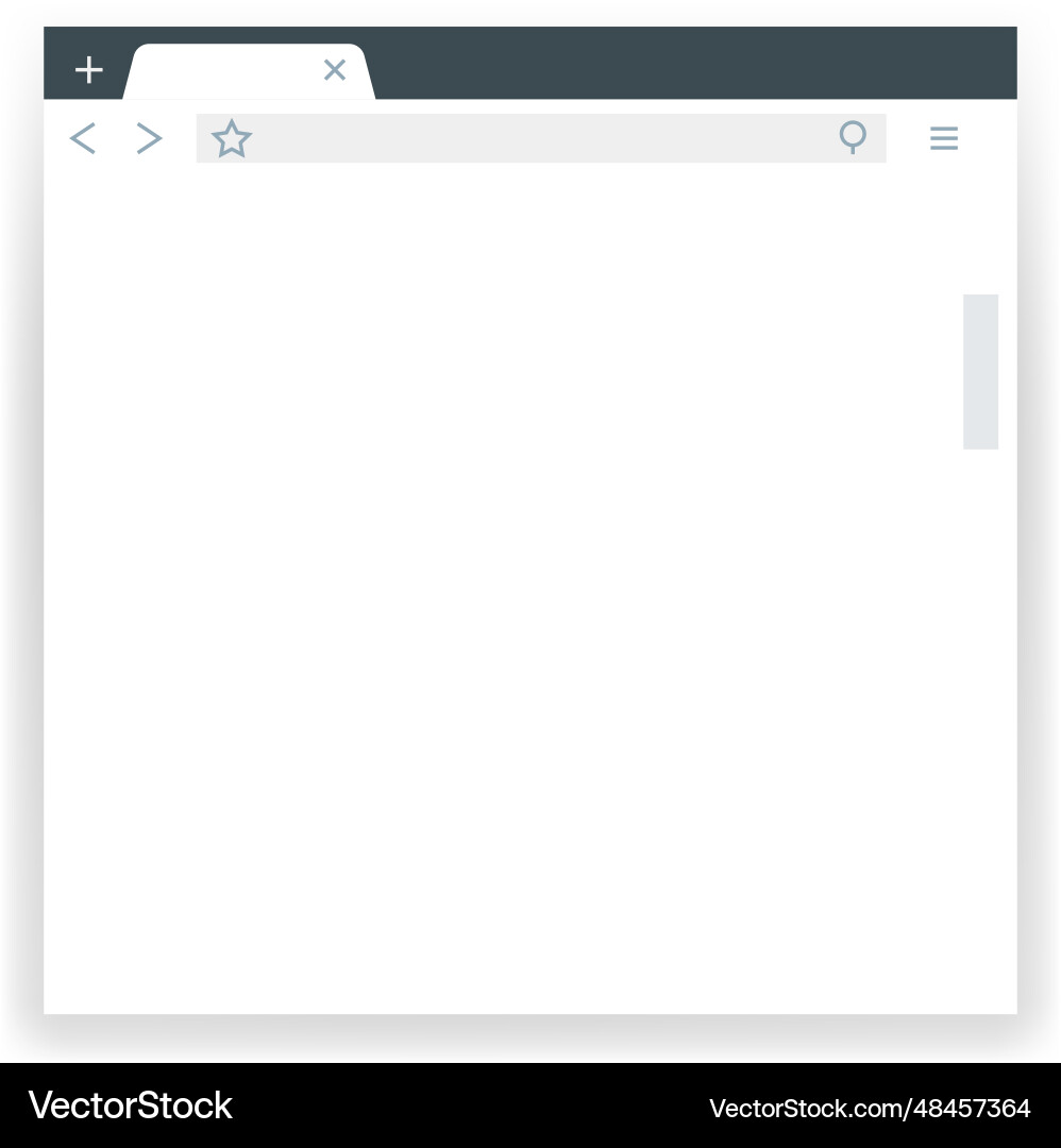 Browser window template empty web app frame Browser window template empty web app frame vector image
