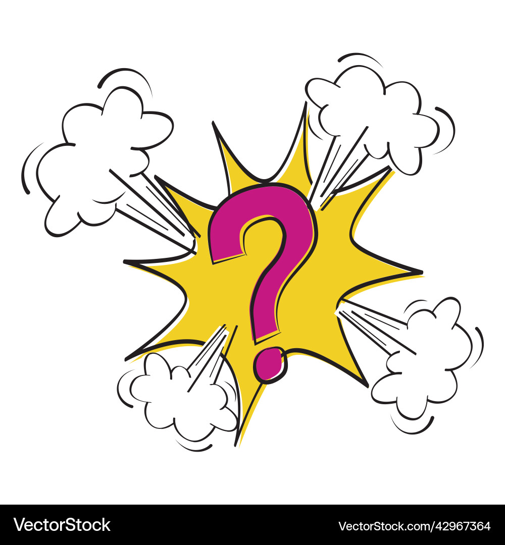 Cartoon Question Mark – Royalty-Free Vector | VectorStock, image size:1000x1080