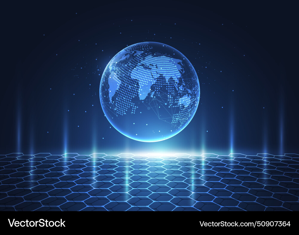 Global network connection world map point Global network connection world map point Vector Image