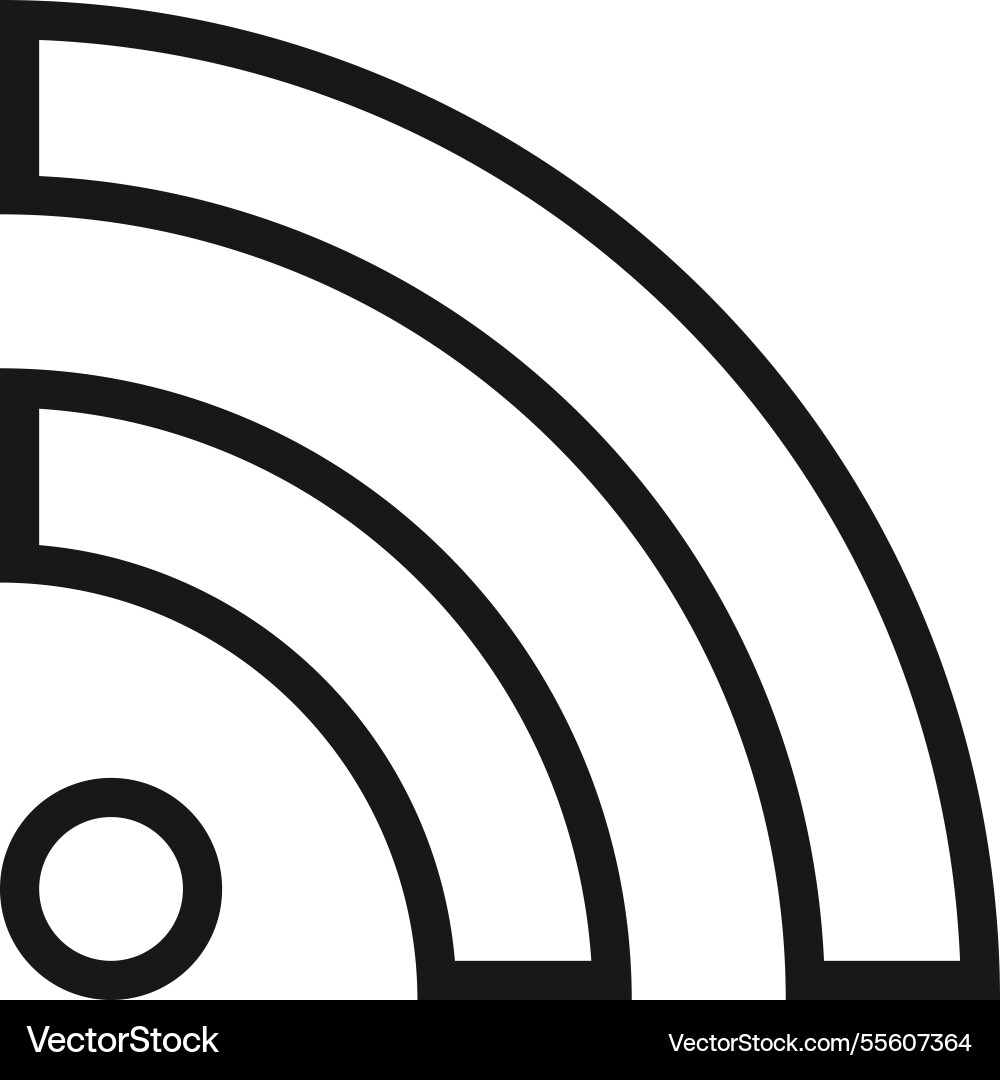 Rss flat line web icon concept Rss flat line web icon concept vector image
