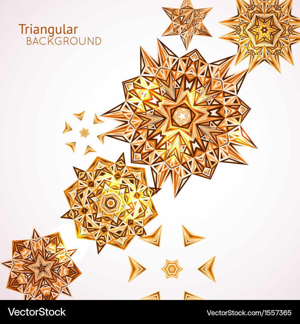 Abstract colorful background with techno triangles Vector Image