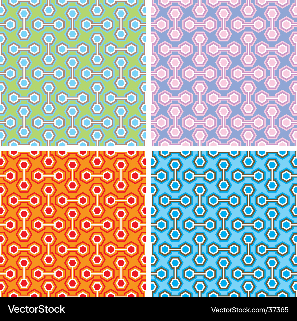 Hexagonal Link Pattern vector image