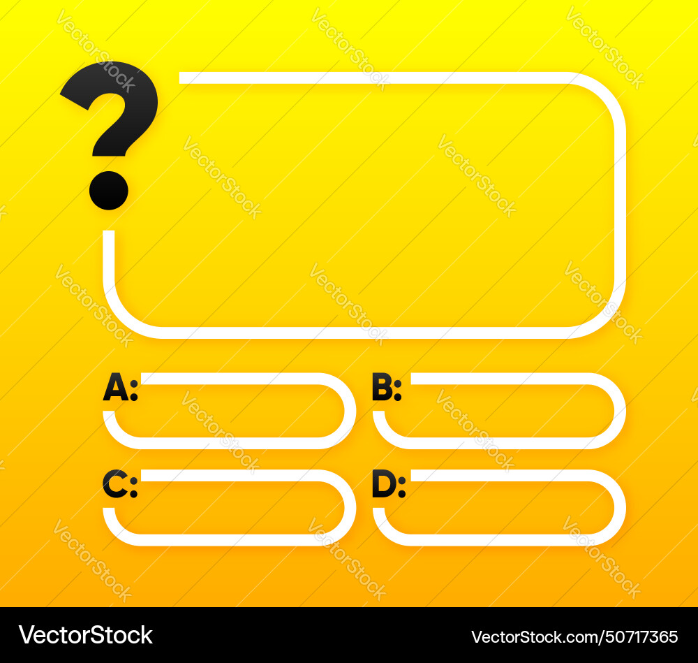 Quiz game or intellectual challenge contest Quiz game or intellectual challenge contest vector image