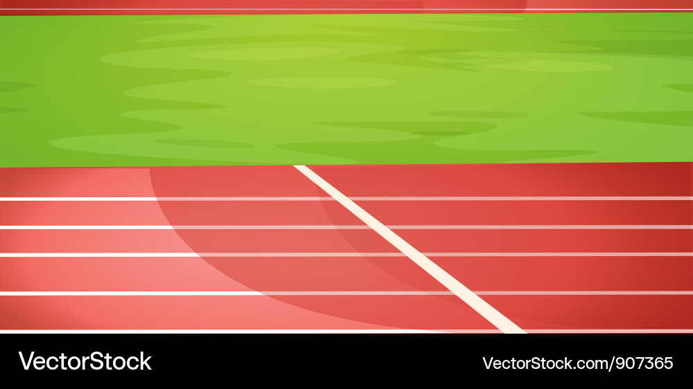 Red Running Track vector image