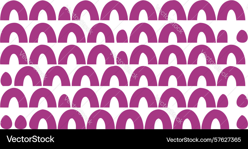 Repetitive arch pattern abstract background vector image