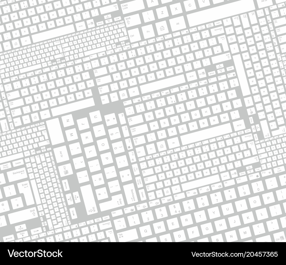 Seamless pattern with keyboard vector image