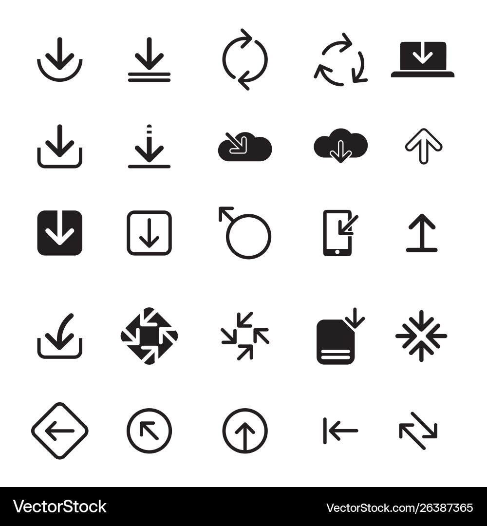 Set arrows for web collection icons vector image