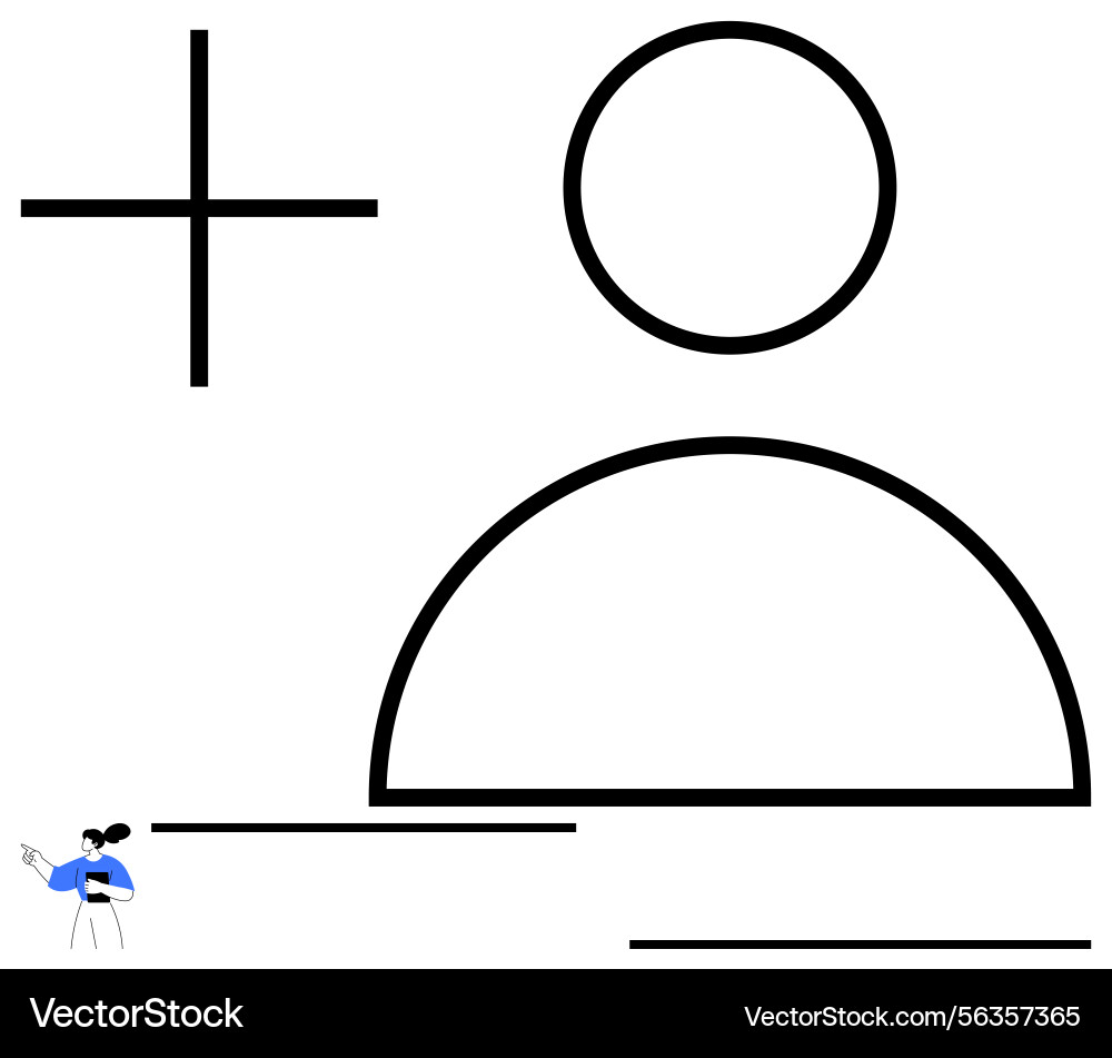User profile creation concept with minimalist User profile creation concept with minimalist vector image