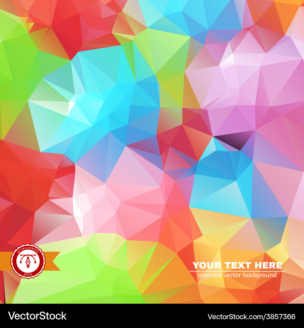 Abstract colorful triangles background vector image