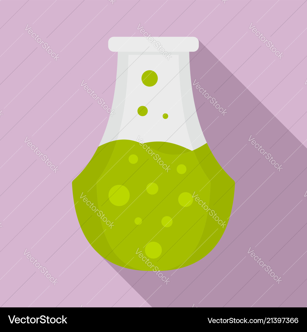 Potion flask icon flat style Potion flask icon flat style vector image