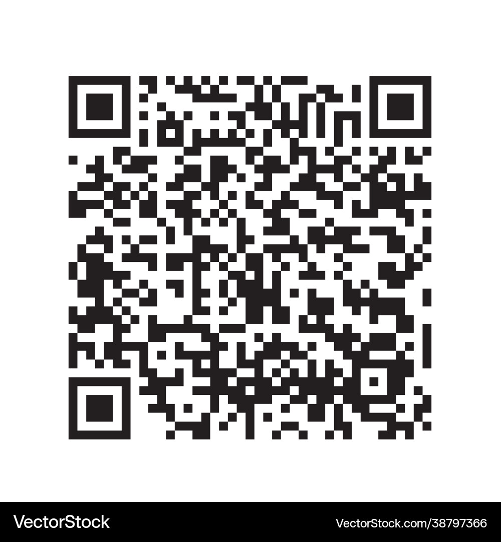 Qr code for scanning smartphones scan barcodes vector image