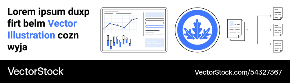 Business data analytics with graphs flowchart Business data analytics with graphs flowchart vector image
