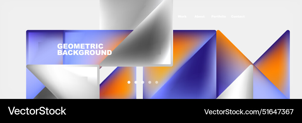 Gradient triangles composition with bright fluid Vector Image