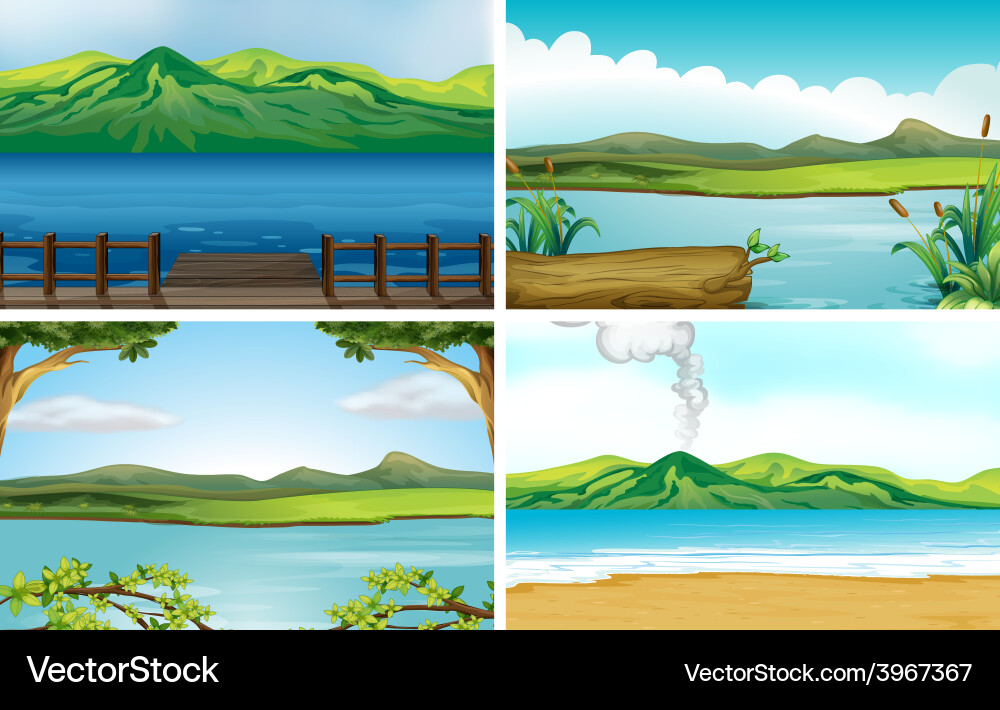 Lakes Royalty Free Vector Image - VectorStock