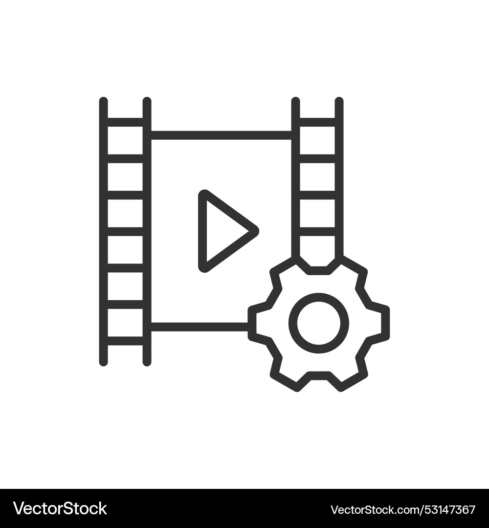 Video optimization in line design quality Video optimization in line design quality vector image