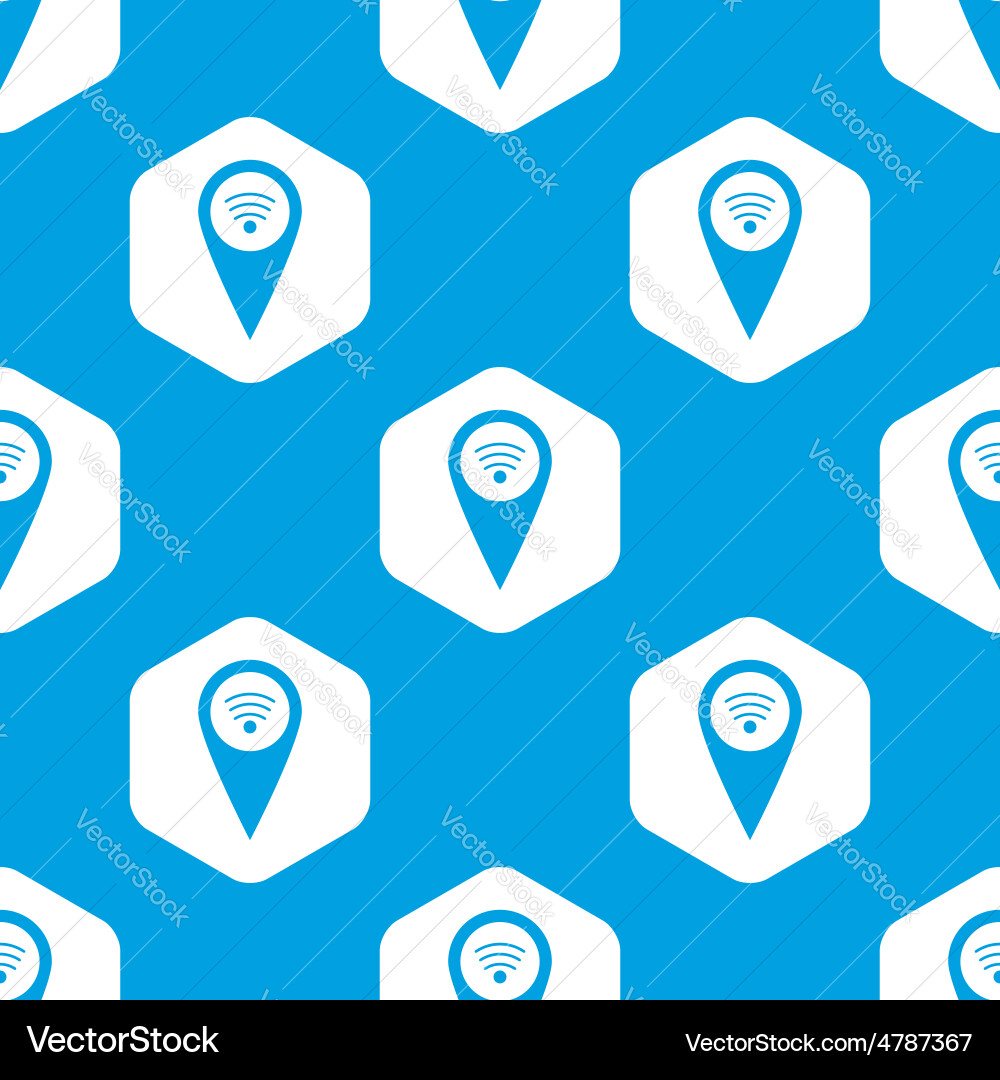 Wi-fi pointer hexagon pattern vector image