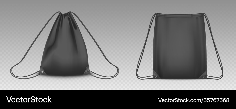 Backpack bag with drawstrings Royalty Free Vector Image