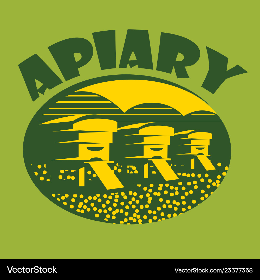 Color template for an apiary with three Color template for an apiary with three Vector Image