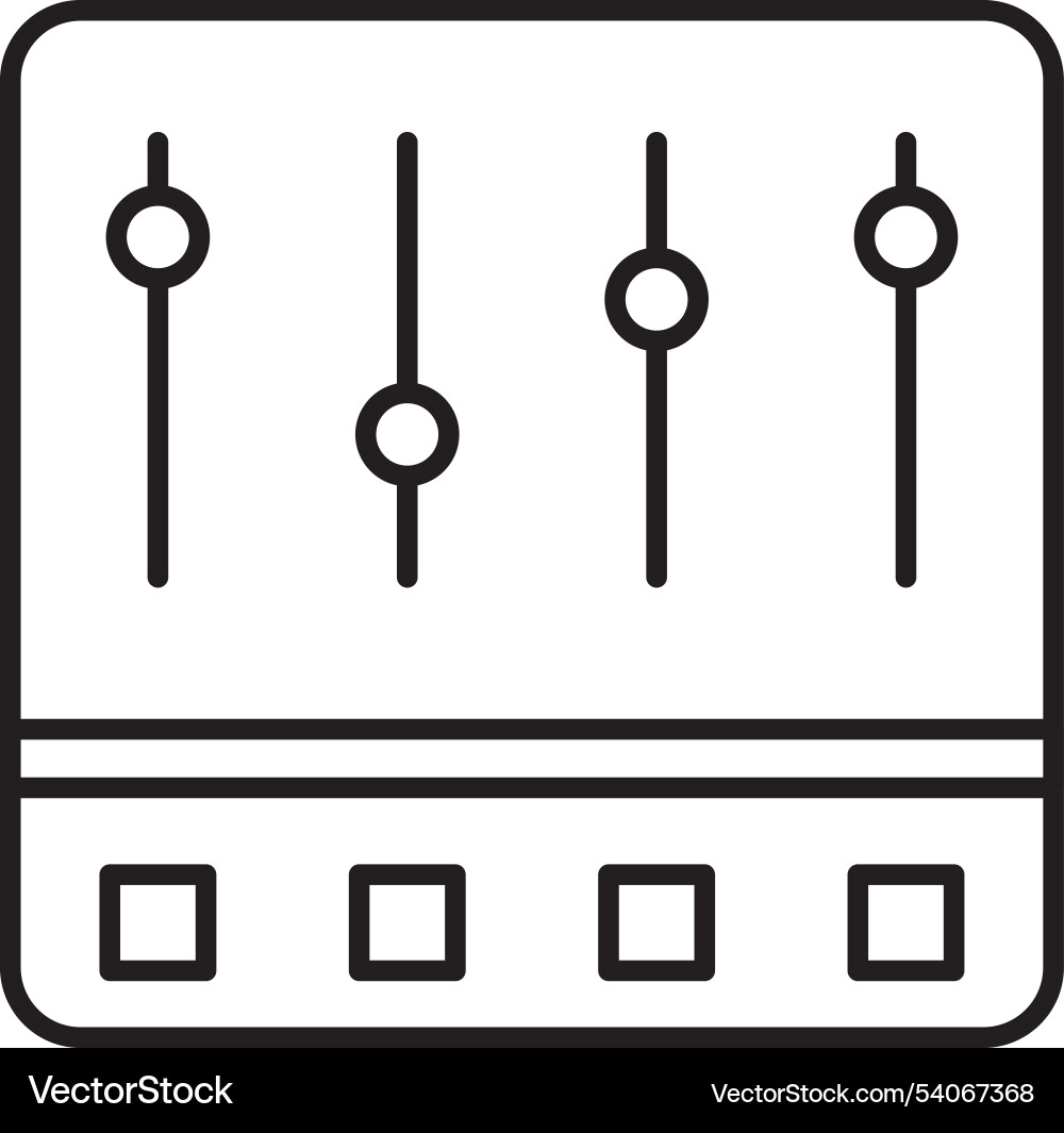 Control panel line icon design Vector Image