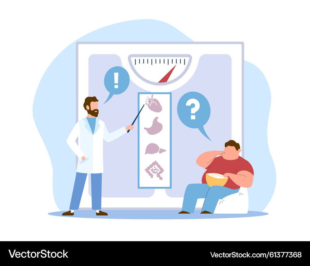 Doctor Consultation For Obesity Royalty Free Vector Vectorstock