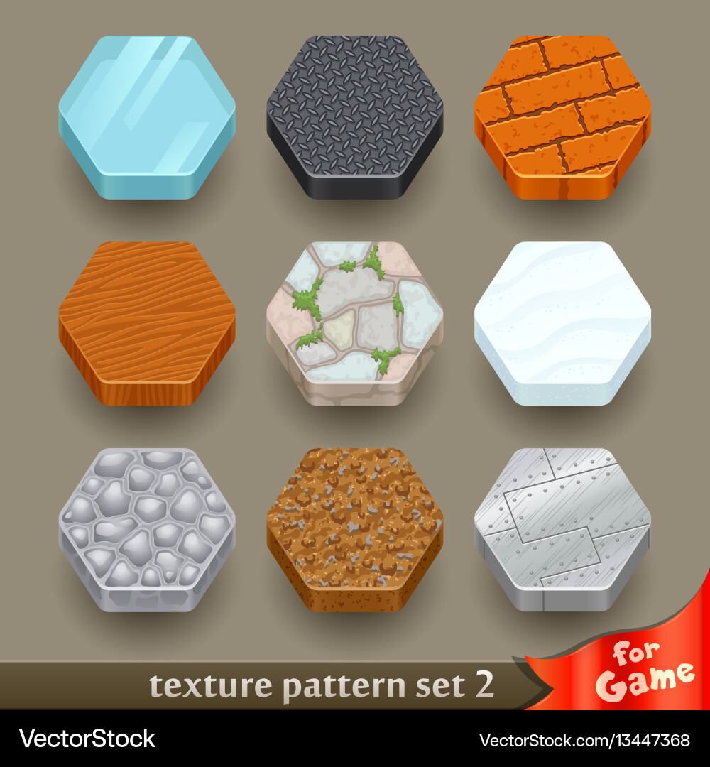Ground texture patterns for game-set 2 Ground texture patterns for game-set 2 vector image