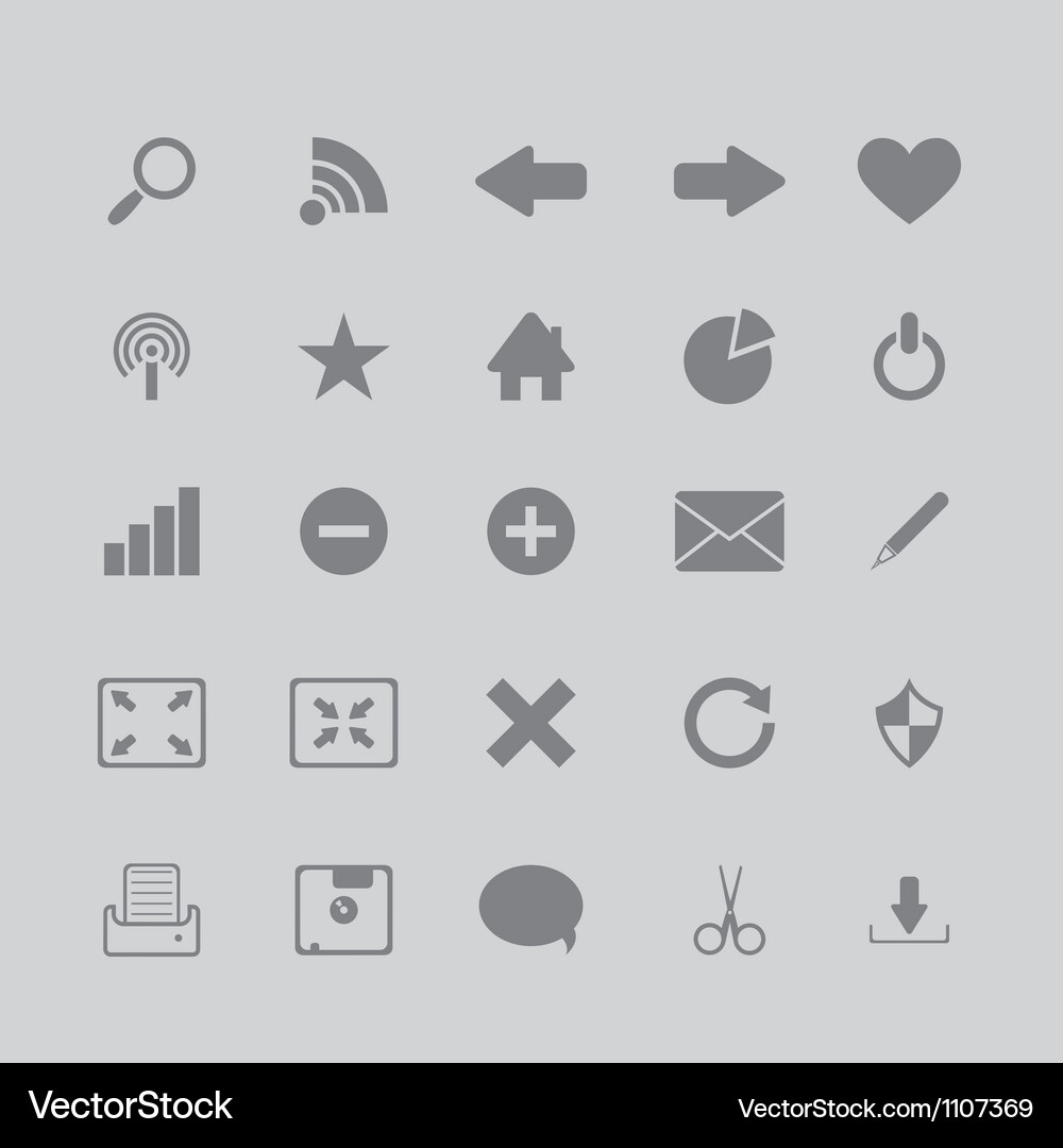Browser Icon Set Vector Image