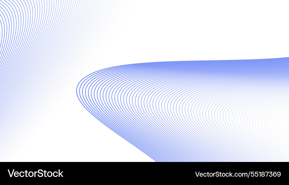 Bue wavy curve line abstract background Vector Image