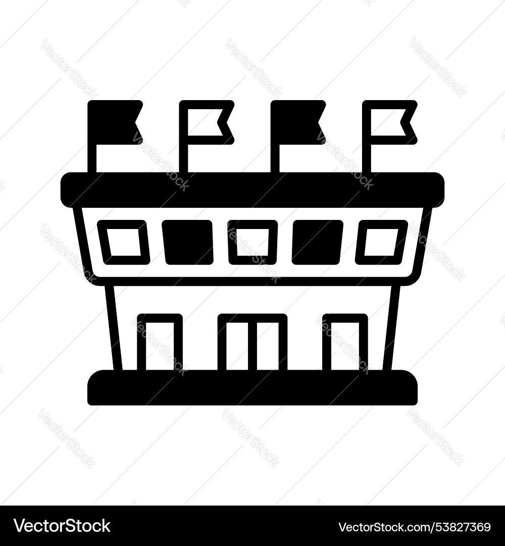 Customizable icon of stadium in editable style Vector Image