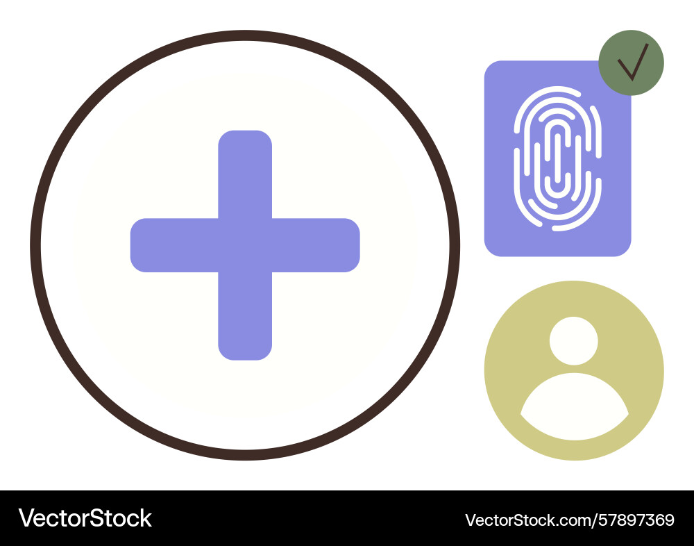 Digital authentication and healthcare identity Vector Image