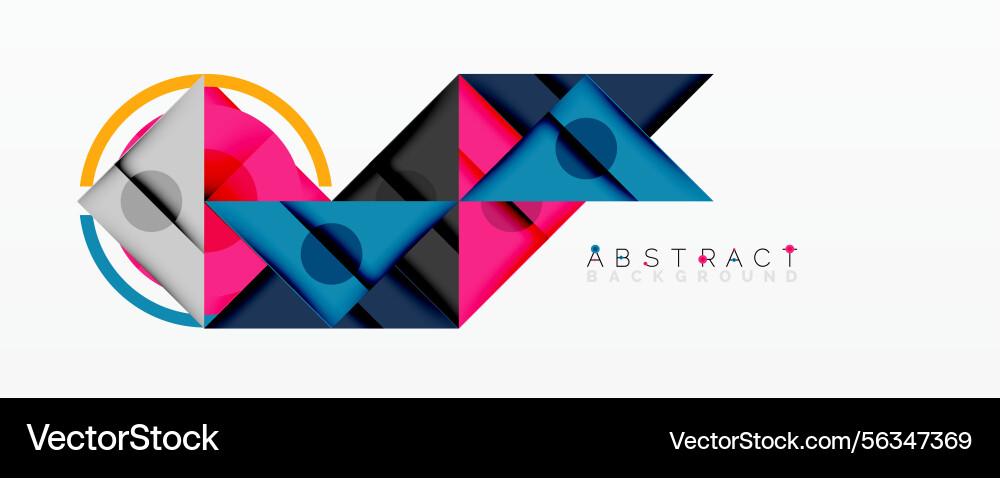 Geometric shapes create dynamic composition vivid Vector Image
